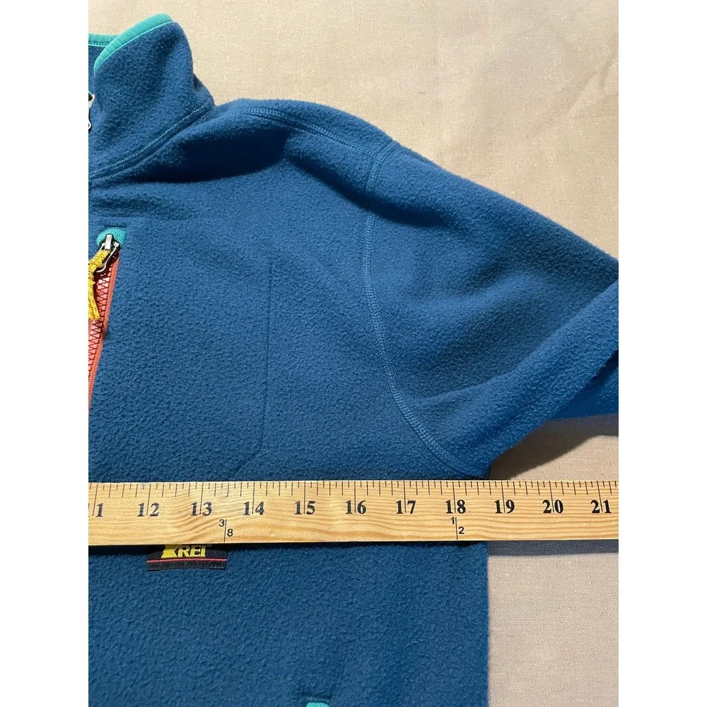 REI Full Zip Fleece Jacket Kids Size XL Blue Retro Polartec Outdoors Gorpcore